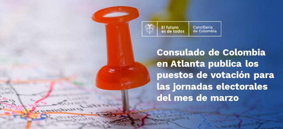 Consulado de Colombia en Atlanta publica los puestos de votación 