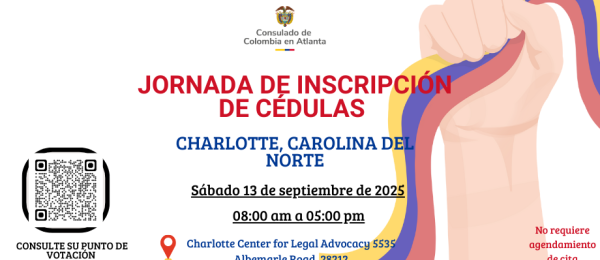 Jornada de inscripción de cédulas en Charlotte, NC